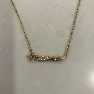 Stella and Dot gold coloured mama necklace 20”